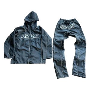 Men’s Reflective Nylon Tracksuit – Windbreaker Set by Den Industry