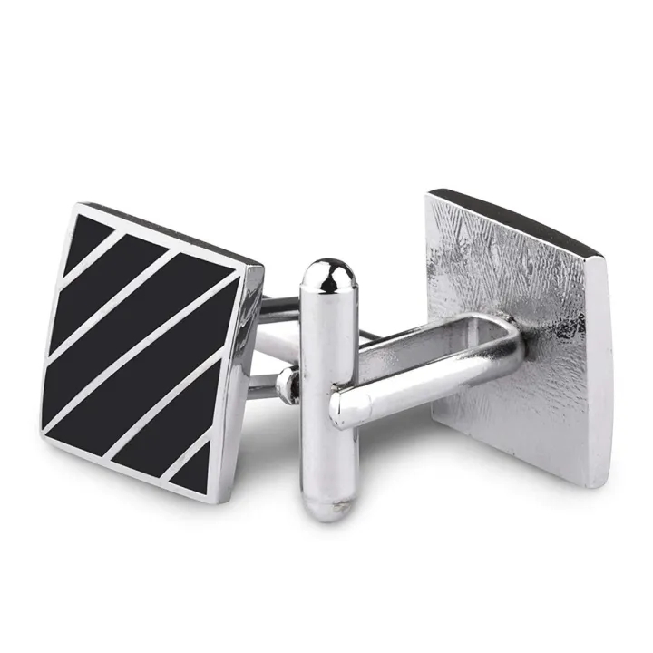 Cufflinks for Men | New Style Silver Black Cufflinks | Gift for Men | Shirt Accessories