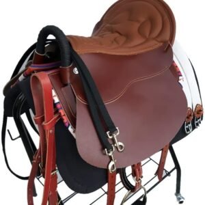 DEN Industry "Grand Prix" Leather English Saddle – Rich Chestnut Brown
