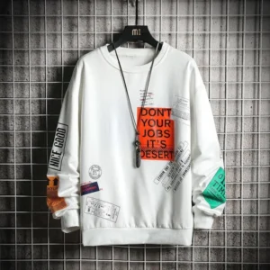 Men’s Urban Utility Oversized Sweatshirt – Collage Graphic Streetwear